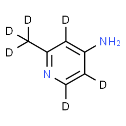 ChemSpider 2D Image | 2-(~2~H_3_)Methyl-4-(~2~H_3_)pyridinamine | C6H2D6N2