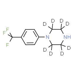 ChemSpider 2D Image | 1-[4-(Trifluoromethyl)phenyl](2,2,3,3,5,5,6,6-~2~H_8_)piperazine | C11H5D8F3N2
