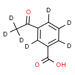 ChemSpider 2D Image | 3-(~2~H_3_)Ethanoyl(~2~H_4_)benzoic acid | C9HD7O3