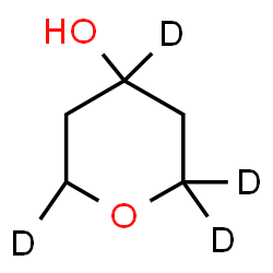 ChemSpider 2D Image | (2,2,4,6-~2~H_4_)Tetrahydro-2H-pyran-4-ol | C5H6D4O2