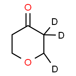 ChemSpider 2D Image | (2,3,3-~2~H_3_)Tetrahydro-4H-pyran-4-one | C5H5D3O2