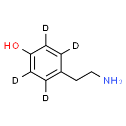 ChemSpider 2D Image | 4-(2-Aminoethyl)(~2~H_4_)phenol | C8H7D4NO