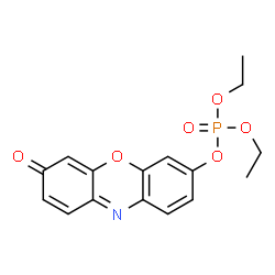 ChemSpider 2D Image | Diethyl 3-oxo-3H-phenoxazin-7-yl phosphate | C16H16NO6P