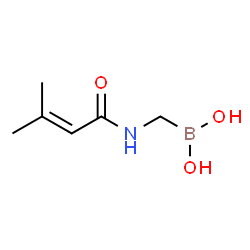 ChemSpider 2D Image | {[(3-Methyl-2-butenoyl)amino]methyl}boronic acid | C6H12BNO3