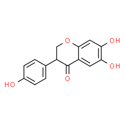 ChemSpider 2D Image | 6,7-Dihydroxy-3-(4-hydroxyphenyl)-2,3-dihydro-4H-chromen-4-one | C15H12O5