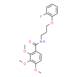 ChemSpider 2D Image | N-[3-(2-Fluorophenoxy)propyl]-2,3,4-trimethoxybenzamide | C19H22FNO5