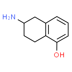 ChemSpider 2D Image | 5-Hydroxy-2-aminotetralin | C10H13NO