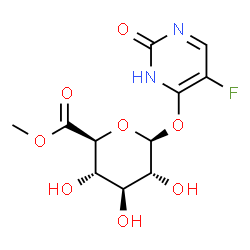 ChemSpider 2D Image | 5-Fluoro-2-oxo-2,3-dihydro-4-pyrimidinyl methyl beta-D-glucopyranosiduronate | C11H13FN2O8