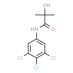 ChemSpider 2D Image | 2-Hydroxy-2-methyl-N-(3,4,5-trichlorophenyl)propanamide | C10H10Cl3NO2