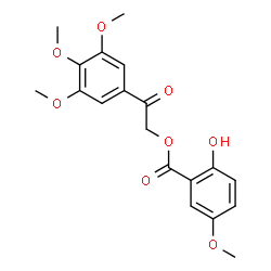 ChemSpider 2D Image | 2-Oxo-2-(3,4,5-trimethoxyphenyl)ethyl 2-hydroxy-5-methoxybenzoate | C19H20O8