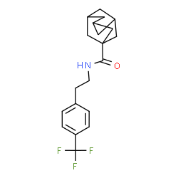 ChemSpider 2D Image | N-{2-[4-(Trifluoromethyl)phenyl]ethyl}-1-adamantanecarboxamide | C20H24F3NO