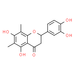ChemSpider 2D Image | 2-(3,4-Dihydroxyphenyl)-5,7-dihydroxy-6,8-dimethyl-2,3-dihydro-4H-chromen-4-one | C17H16O6