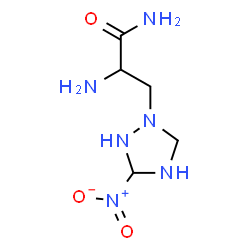 ChemSpider 2D Image | 3-(3-Nitro-1,2,4-triazolidin-1-yl)alaninamide | C5H12N6O3