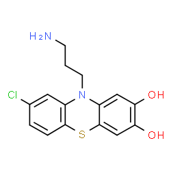 ChemSpider 2D Image | 10-(3-aminopropyl)-8-chlorophenothiazine-2,3-diol | C15H15ClN2O2S