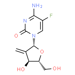ChemSpider 2D Image | 2'-Deoxy-5-fluoro-2'-methylenecytidine | C10H12FN3O4