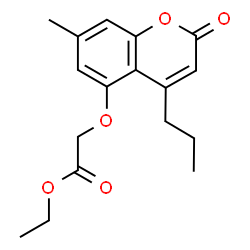 ChemSpider 2D Image | Ethyl [(7-methyl-2-oxo-4-propyl-2H-chromen-5-yl)oxy]acetate | C17H20O5