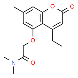 ChemSpider 2D Image | 2-[(4-Ethyl-7-methyl-2-oxo-2H-chromen-5-yl)oxy]-N,N-dimethylacetamide | C16H19NO4