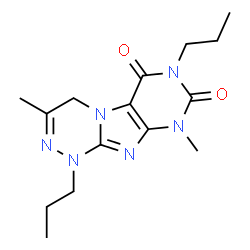 ChemSpider 2D Image | 3,9-Dimethyl-1,7-dipropyl-1,4-dihydro[1,2,4]triazino[3,4-f]purine-6,8(7H,9H)-dione | C15H22N6O2