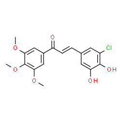 ChemSpider 2D Image | (2E)-3-(3-Chloro-4,5-dihydroxyphenyl)-1-(3,4,5-trimethoxyphenyl)-2-propen-1-one | C18H17ClO6
