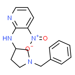 ChemSpider 2D Image | N-(1-Benzyl-3-pyrrolidinyl)-3-nitro-2-pyridinamine | C16H18N4O2