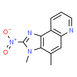 ChemSpider 2D Image | 3,4-Dimethyl-2-nitro-3H-imidazo[4,5-f]quinoline | C12H10N4O2