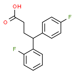 ChemSpider 2D Image | 4-(2-Fluorophenyl)-4-(4-fluorophenyl)butanoic acid | C16H14F2O2