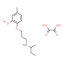 ChemSpider 2D Image | N-[3-(2-Methoxy-4-methylphenoxy)propyl]-2-butanamine ethanedioate (1:1) | C17H27NO6