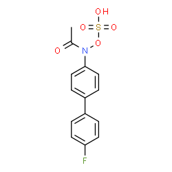 ChemSpider 2D Image | N-(4'-Fluoro-4-biphenylyl)-N-(sulfooxy)acetamide | C14H12FNO5S