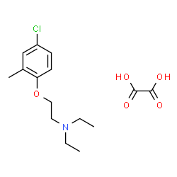 ChemSpider 2D Image | 2-(4-Chloro-2-methylphenoxy)-N,N-diethylethanamine ethanedioate (1:1) | C15H22ClNO5