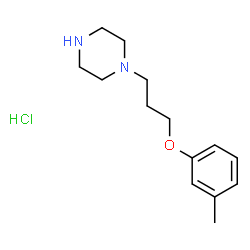 ChemSpider 2D Image | 1-[3-(3-Methylphenoxy)propyl]piperazine hydrochloride (1:1) | C14H23ClN2O