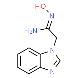 ChemSpider 2D Image | 2-(1H-Benzimidazol-1-yl)-N-hydroxyethanimidamide | C9H10N4O