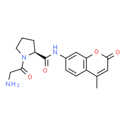 ChemSpider 2D Image | Glycyl-N-(4-methyl-2-oxo-2H-chromen-7-yl)-L-prolinamide | C17H19N3O4