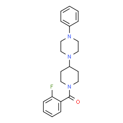 ChemSpider 2D Image | (2-Fluorophenyl)[4-(4-phenyl-1-piperazinyl)-1-piperidinyl]methanone | C22H26FN3O