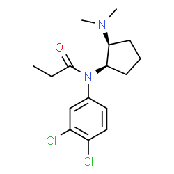 ChemSpider 2D Image | N-(3,4-Dichlorophenyl)-N-[(1R,2S)-2-(dimethylamino)cyclopentyl]propanamide | C16H22Cl2N2O