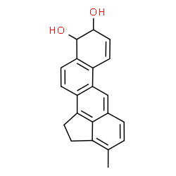ChemSpider 2D Image | Benz(j)aceanthrylene-9,10-diol, 1,2,9,10-tetrahydro-3-methyl- | C21H18O2