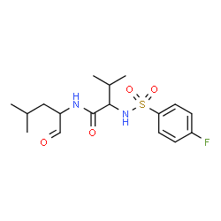 ChemSpider 2D Image | N~2~-[(4-Fluorophenyl)sulfonyl]-N-(4-methyl-1-oxo-2-pentanyl)valinamide | C17H25FN2O4S