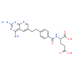 ChemSpider 2D Image | N-{4-[2-(2,4-Diaminopyrido[2,3-d]pyrimidin-6-yl)ethyl]benzoyl}-L-glutamic acid | C21H22N6O5
