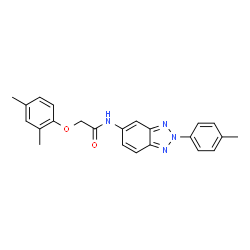 ChemSpider 2D Image | 2-(2,4-Dimethylphenoxy)-N-[2-(4-methylphenyl)-2H-benzotriazol-5-yl]acetamide | C23H22N4O2