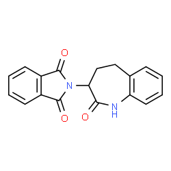 ChemSpider 2D Image | 2-(2-Oxo-2,3,4,5-tetrahydro-1H-benzo[b]azepin-3-yl)isoindoline-1,3-dione | C18H14N2O3