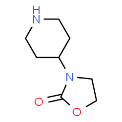 ChemSpider 2D Image | 3-(4-piperidinyl)-2-Oxazolidinone | C8H14N2O2