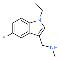 ChemSpider 2D Image | 1-(1-Ethyl-5-fluoro-1H-indol-3-yl)-N-methylmethanamine | C12H15FN2
