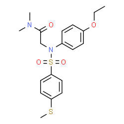 ChemSpider 2D Image | N~2~-(4-Ethoxyphenyl)-N,N-dimethyl-N~2~-{[4-(methylsulfanyl)phenyl]sulfonyl}glycinamide | C19H24N2O4S2