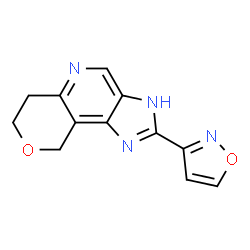 ChemSpider 2D Image | 2-(1,2-Oxazol-3-yl)-1,6,7,9-tetrahydroimidazo[4,5-d]pyrano[4,3-b]pyridine | C12H10N4O2