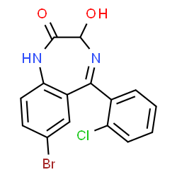 ChemSpider 2D Image | 3-Hydroxyphenazepam | C15H10BrClN2O2
