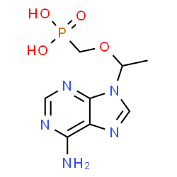 ChemSpider 2D Image | 1-(6-aminopurin-9-yl)ethoxymethylphosphonic acid | C8H12N5O4P