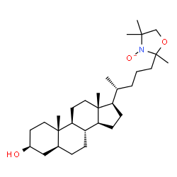 ChemSpider 2D Image | 2-[(3beta,5alpha)-3-Hydroxycholan-24-yl]-2,4,4-trimethyl-1,3-oxazolidin-3-olate | C30H52NO3