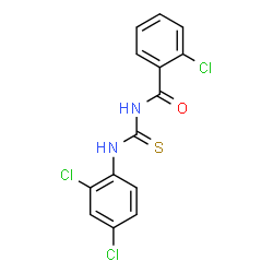 ChemSpider 2D Image | 2-Chloro-N-[(2,4-dichlorophenyl)carbamothioyl]benzamide | C14H9Cl3N2OS
