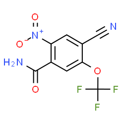 ChemSpider 2D Image | 4-Cyano-2-nitro-5-(trifluoromethoxy)benzamide | C9H4F3N3O4
