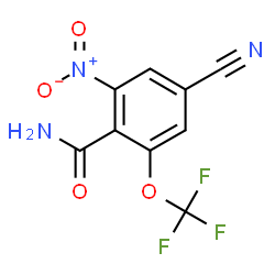 ChemSpider 2D Image | 4-Cyano-2-nitro-6-(trifluoromethoxy)benzamide | C9H4F3N3O4