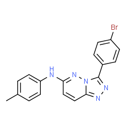 ChemSpider 2D Image | 3-(4-Bromophenyl)-N-(4-methylphenyl)[1,2,4]triazolo[4,3-b]pyridazin-6-amine | C18H14BrN5